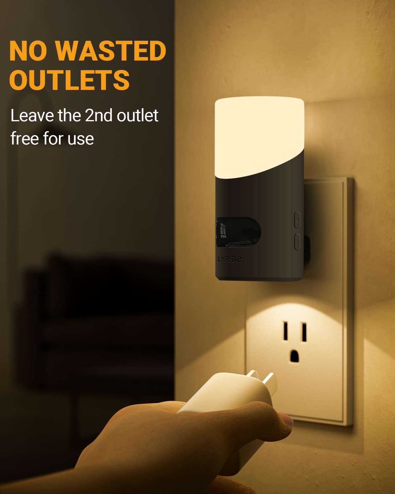 Lyridz LED Night Lights Plug into Wall with Motion Sensor, 1-150LM Dimmable P...