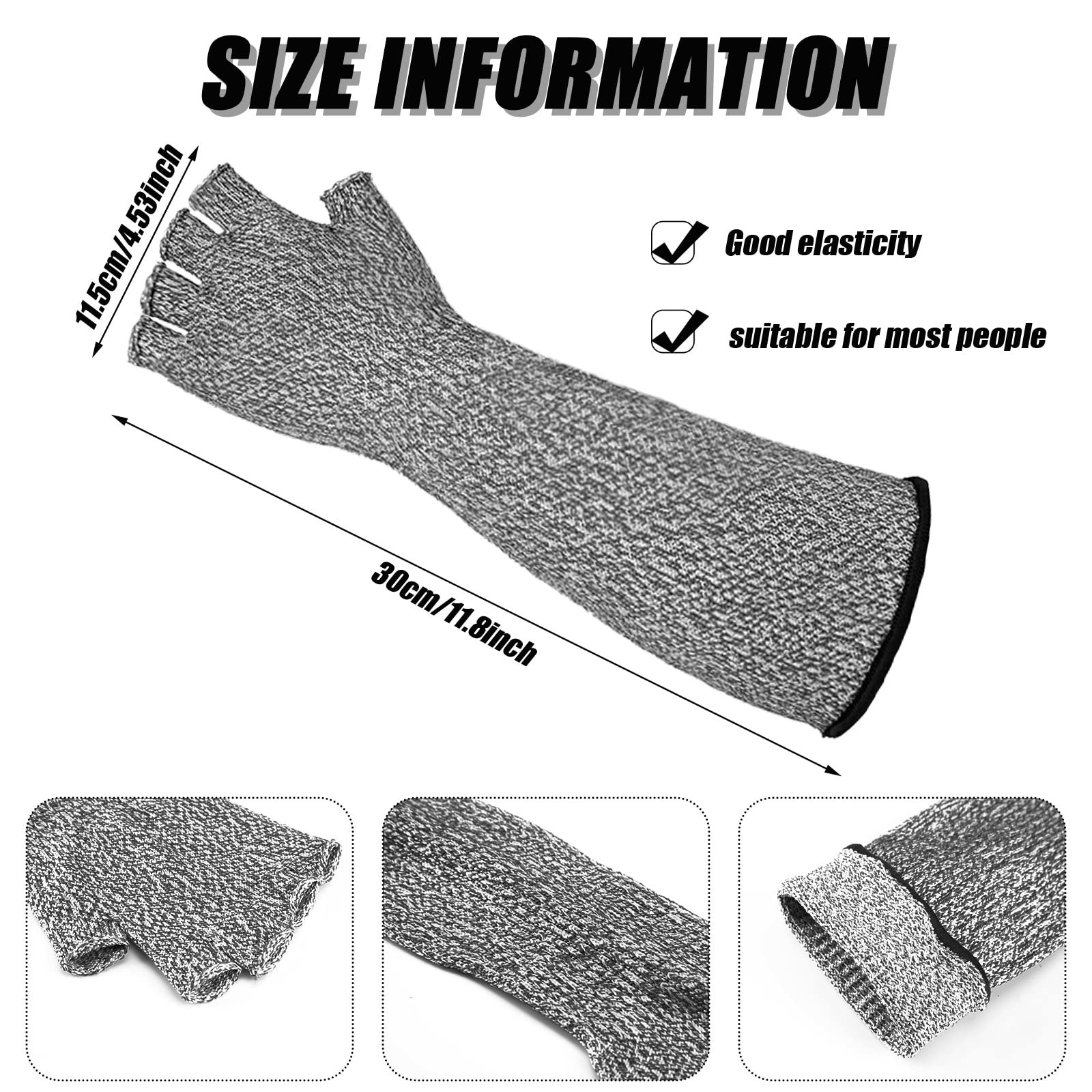 JenPen 3 Pairs Protective Arm Sleeves Protectors for Thin Medium, Gray