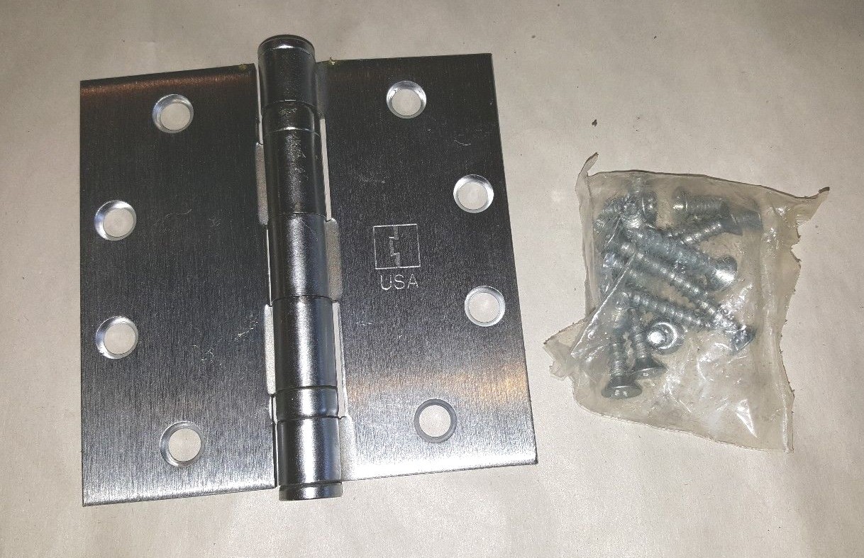 Heavy Duty Metal Door Hinge Hager #BB1279 4.5" X 4.5" US 26D
