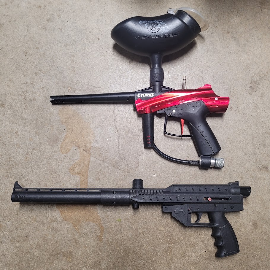 JT CYBRID Red and Black Stingray Paintball Gun Untested Parts Or Repair
