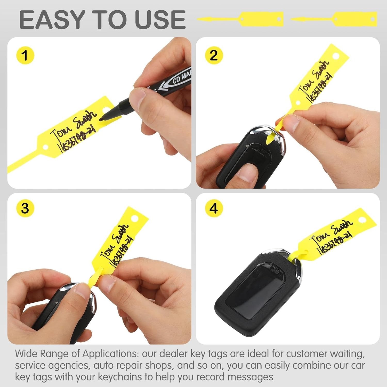 2000 Pieces Self Locking Arrow Key Tags Car Key Labels Self Lock Identifierscar