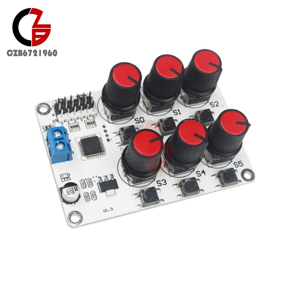 Rotary Knob 6 Channel Servo Controller Control Board for Arduino Robot Arm DIY