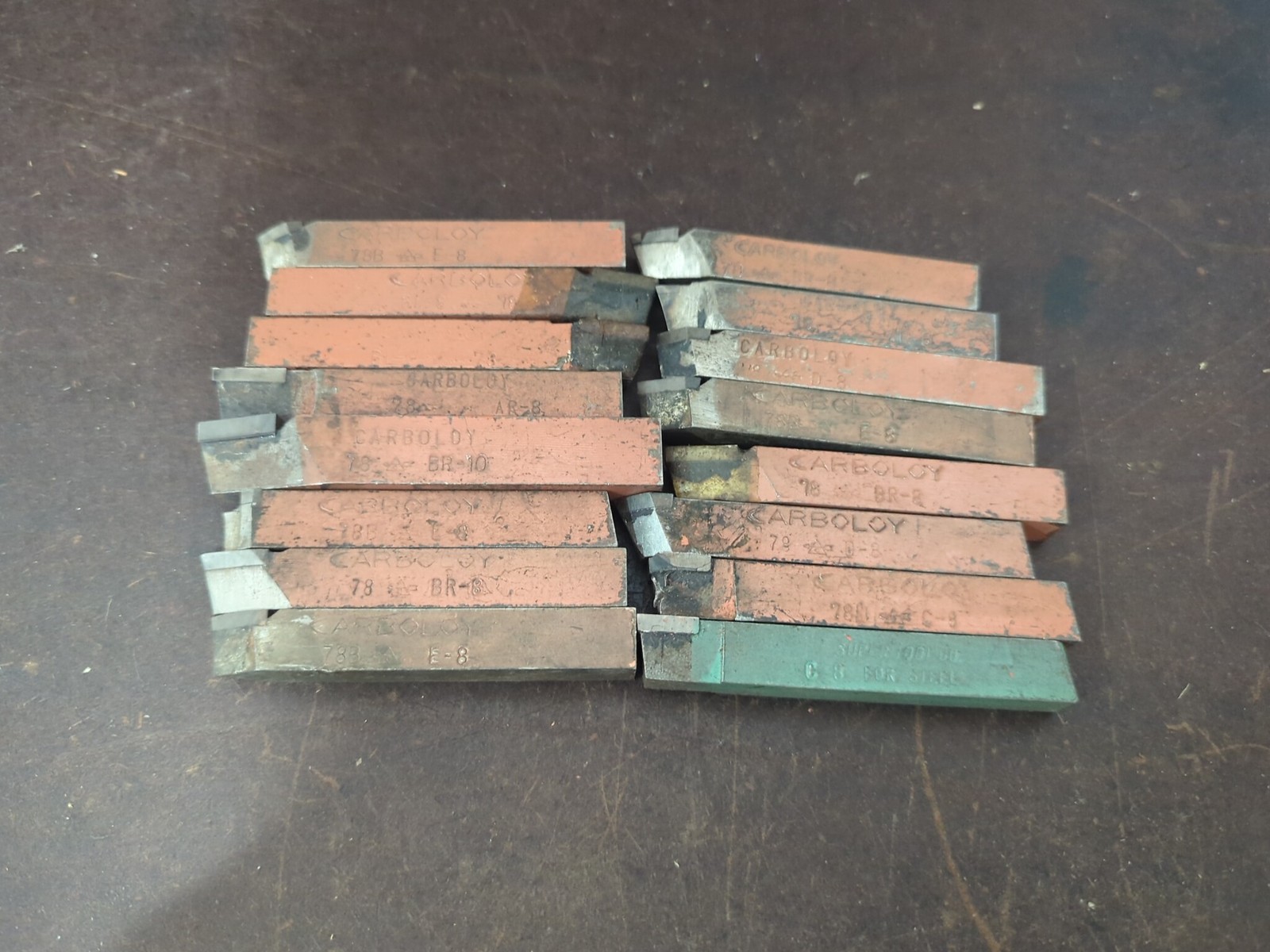 Carboloy 78 78B Carbide Tipped Lathe Tool Bit Lot of 17 Brazed AR BR C D E-8