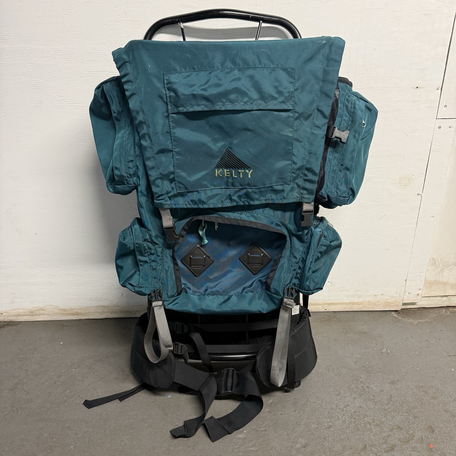 VTG Kelty Yukon Backpack External Aluminum Frame Hiking Green Sz L