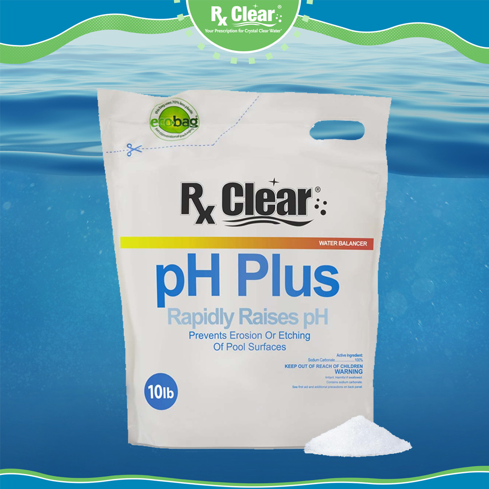Rx Clear pH Plus Increaser Granular Soda Ash Chemical For Swimming Pool - 10 lbs