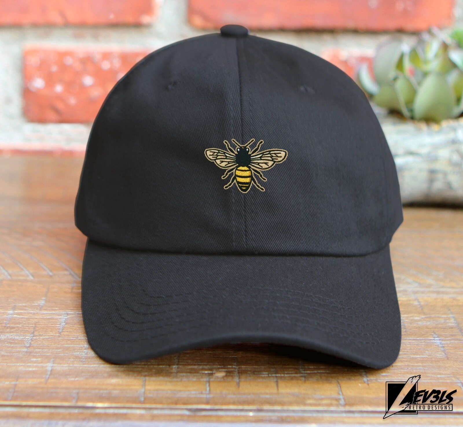HONEY BEE DAD HAT EMBROIDERED BASEBALL CAP QUEEN BEE ADJUSTABLE BACK BUCKLE CAP
