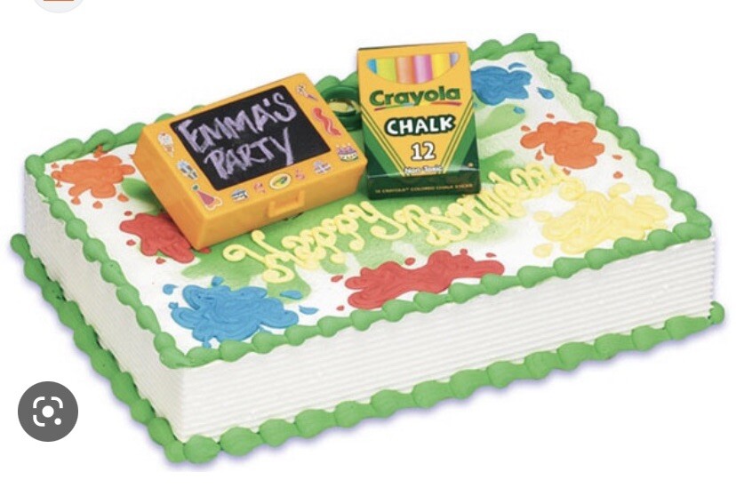 New Crayola Cake Topper Actual Chalk New in Package Back To School Teacher