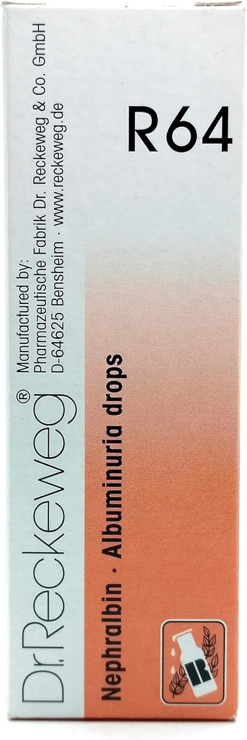 Dr. Reckeweg R64 Homeopathy Remedy 22ML Supports Kidney Health 1 BOTTLE