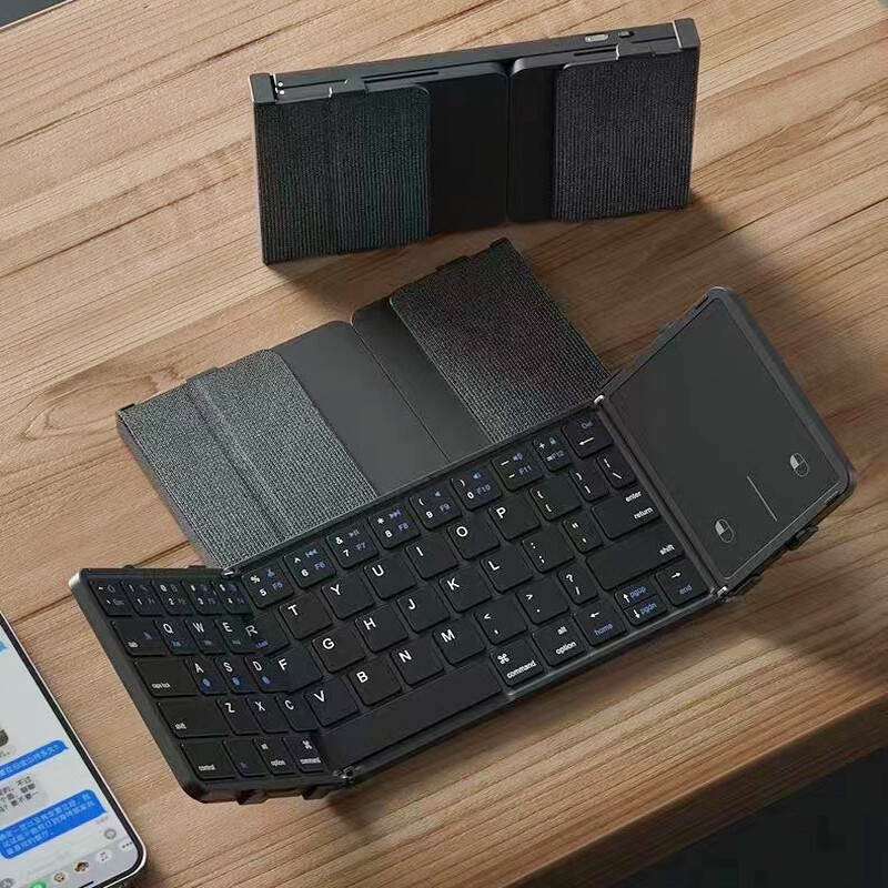 Wireless Bluetooth keyboard touchpad Rechargeable ultrathin foldable Portable