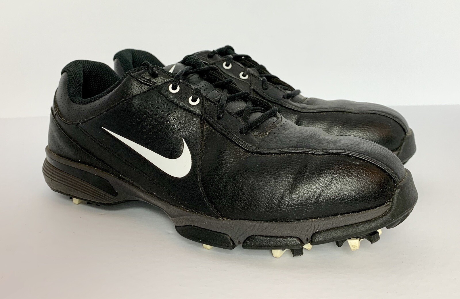 Men’s Nike Size 7.5 Wide Durasport III Golf Cleats Shoes 628531-002 Black