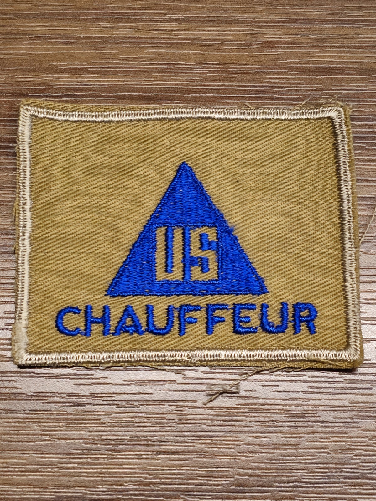 WWII US Army Civilian Chauffeur Tan Twill Patch L@@K!!!