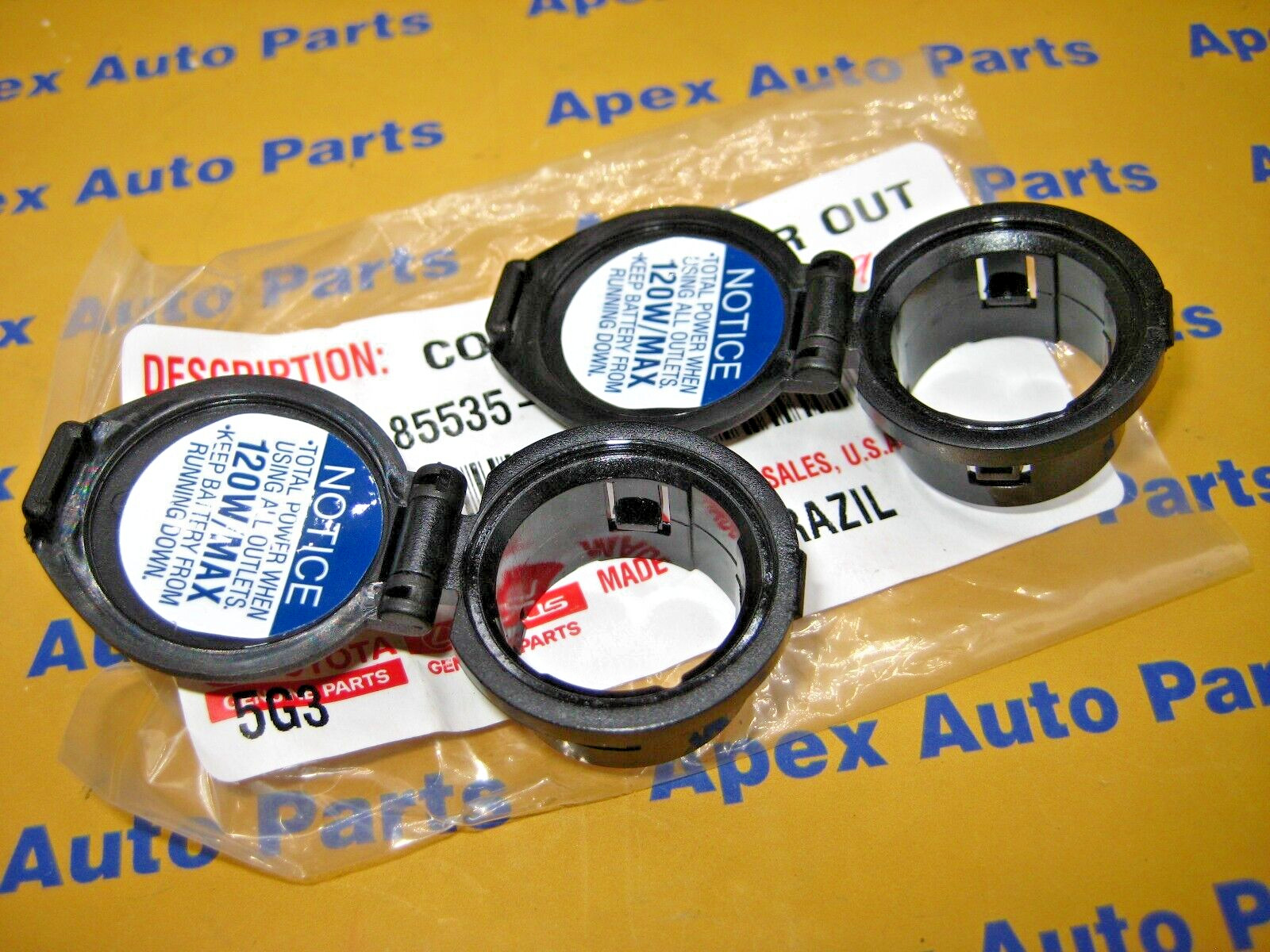 Toyota Tacoma Sienna Dash Power Outlet Cover Bezel Black OEM Genuine Toyota 2