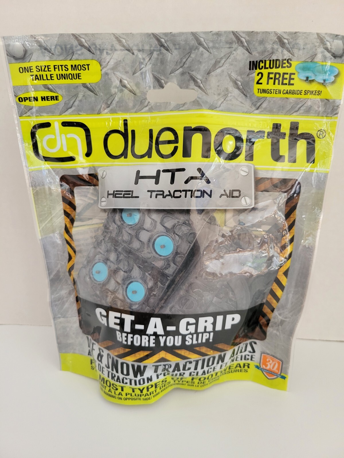 Tungsten Carbide Heel Traction Spikes -  One Size - NEW