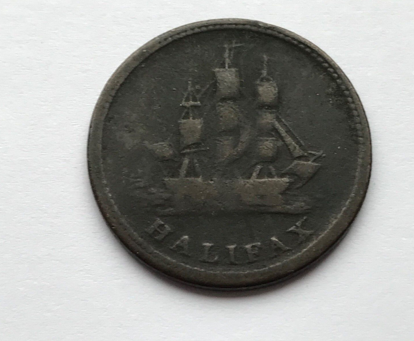 1815 Canada Nova Scotia Halifax Half Penny Copper 6.3 g ⌀ 26 mm