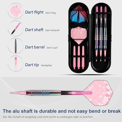 Soft Tip Darts Set - Professional Darts Plastic Tip Sets with Brass Barrel +