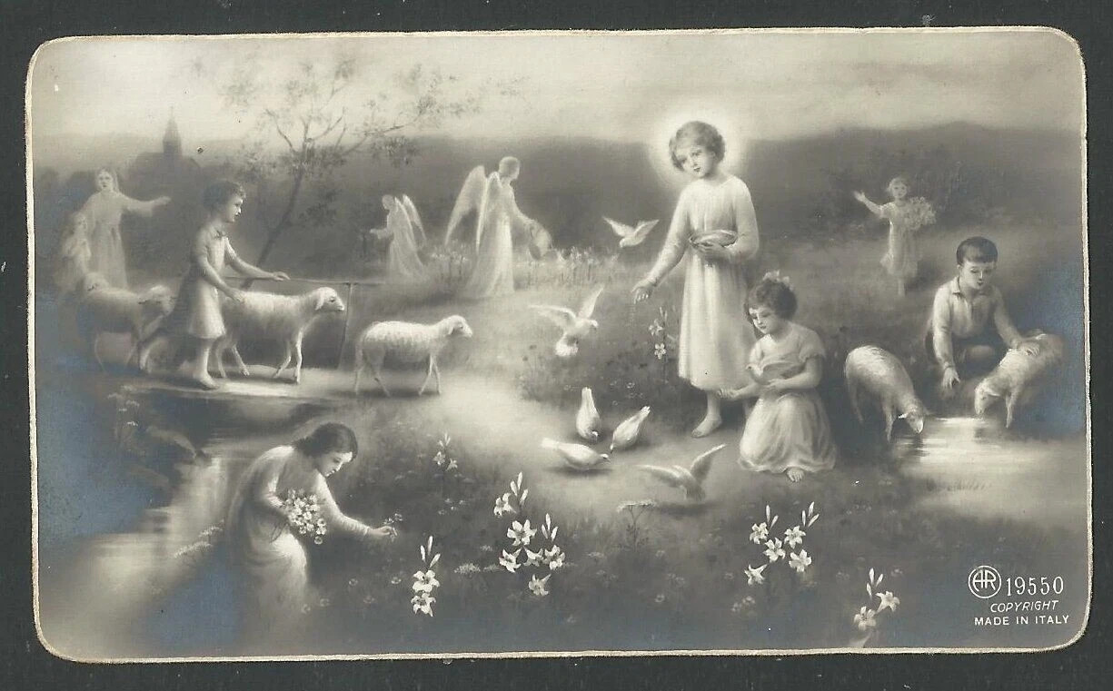 Holy card antique del Niño Jesus santino image pieuses estampa