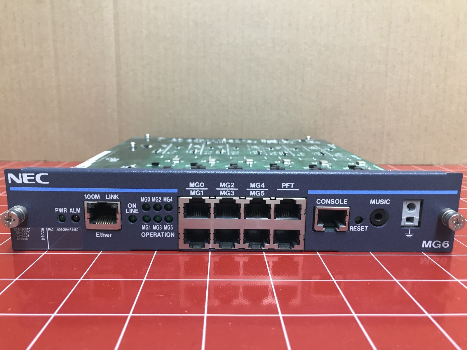 NEC MG6 SCA-6C0TC 6 Port Analog Trunk Circuit Card 8526007