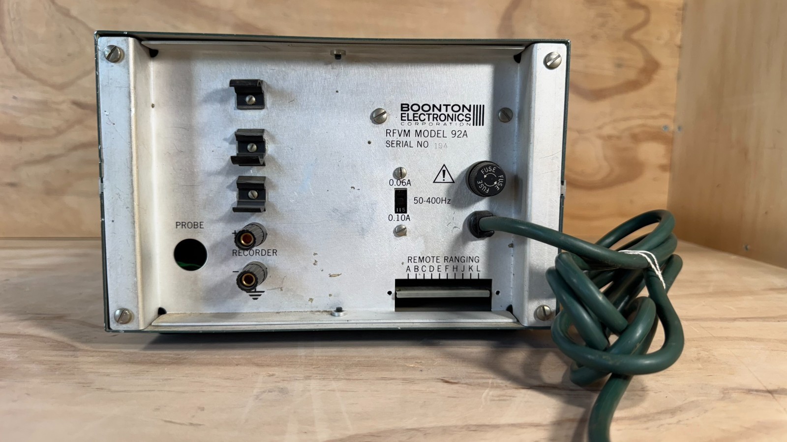 Boonton RF Millivolt Meter Model 92A No Probe Powers On As Is