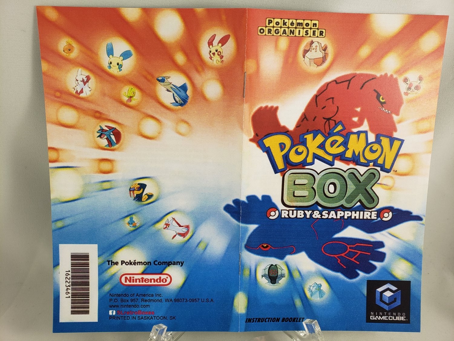 MANUAL GCN - POKEMON BOX RUBY & SAPPHIRE Nintendo Gamecube Replcemnt Instruction