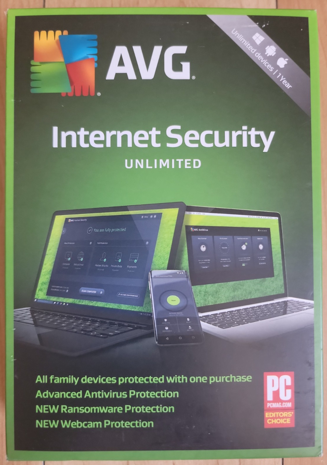 AVG INTERNET SECURITY 2017 - FOR WIN XP, 7, 8.1, 10, Android MAC NEW Sealed READ