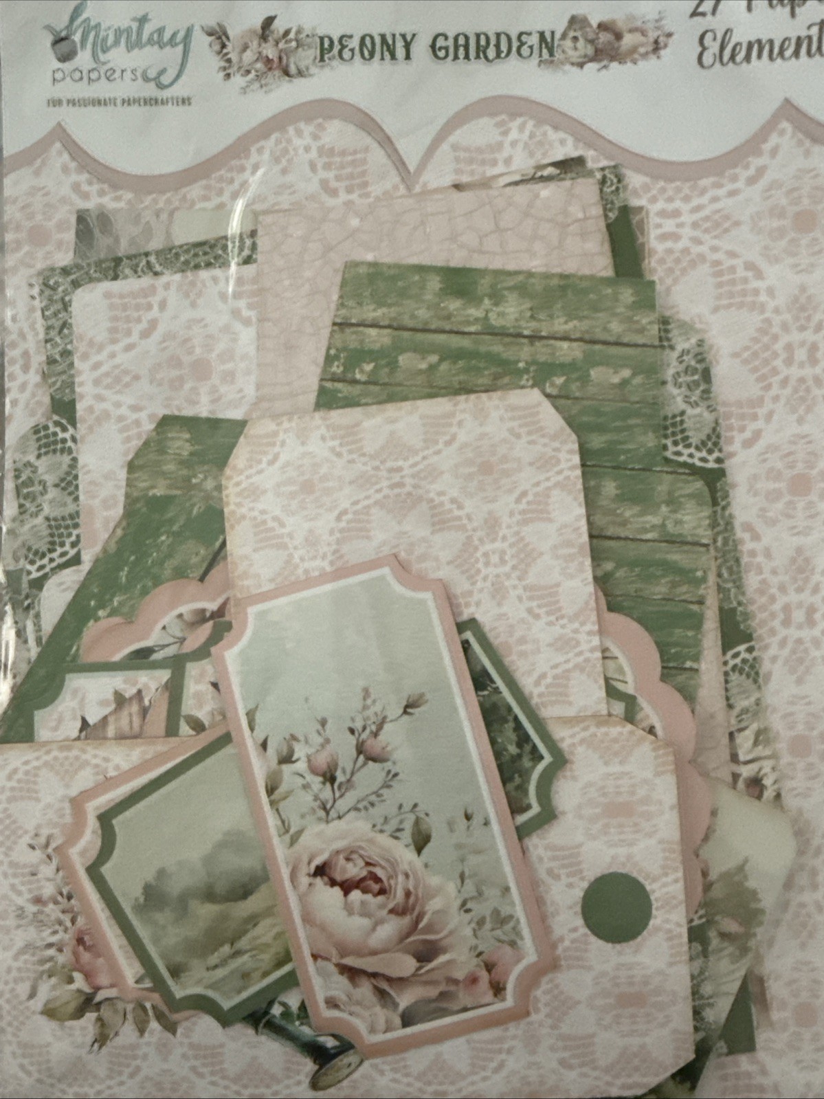 Mintay Papers 27 Paper Elements Peony Garden