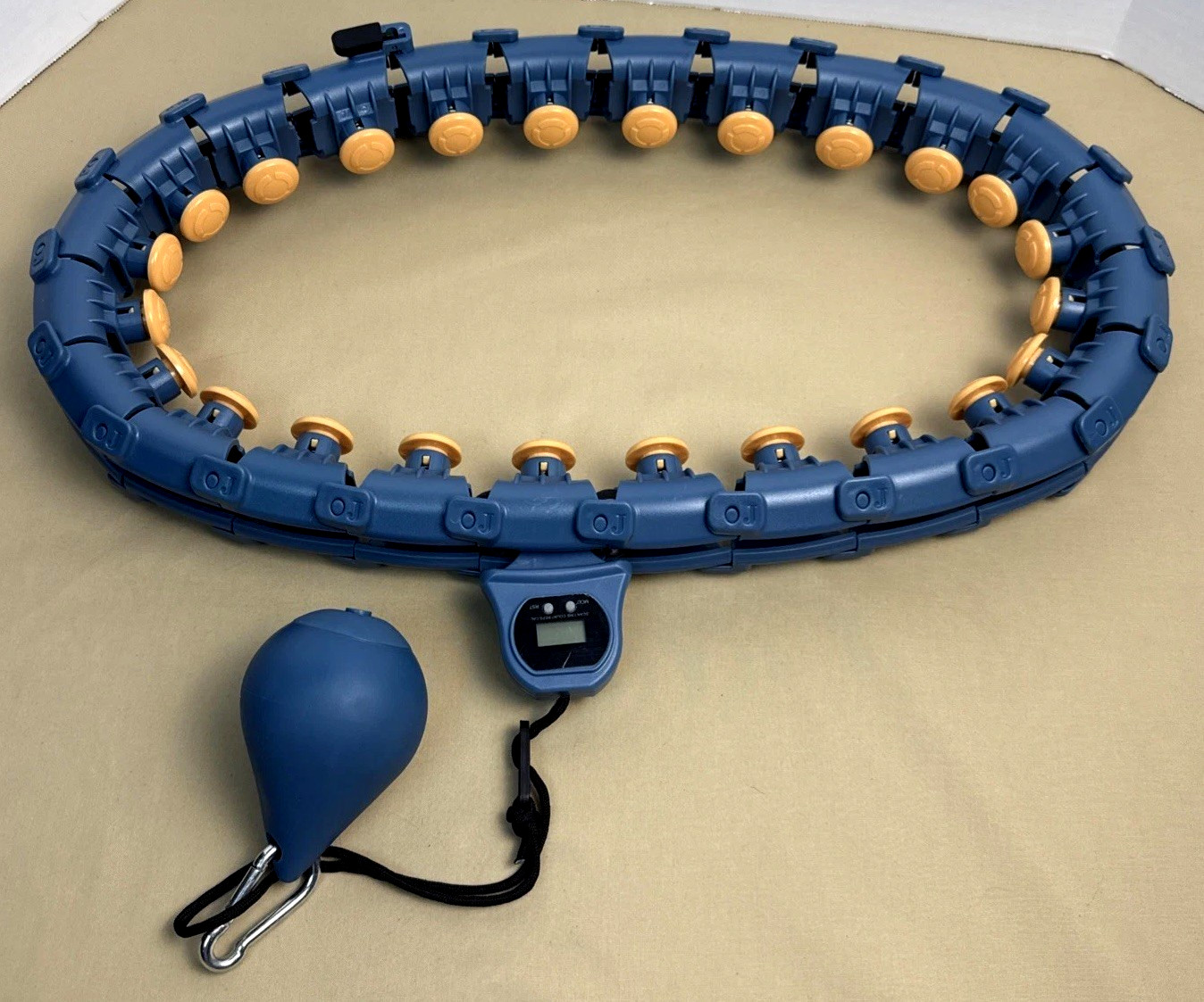 Infinity Hoop Weighted Smart Fitness Blue Hula Hoop 24 Links Adjustable