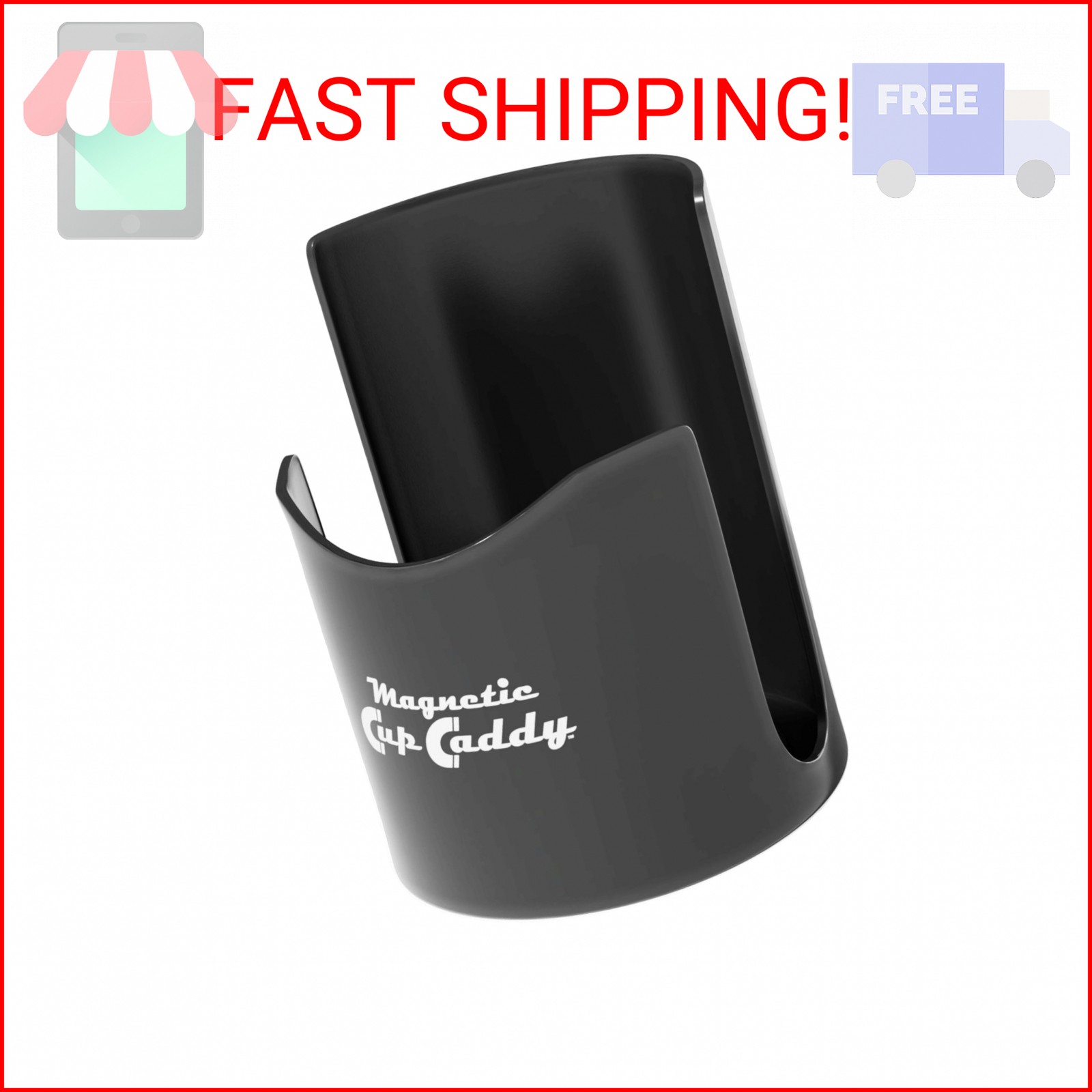 Master Magnetics Magnetic Cup Holder - Caddy for Bottles, Glasses, and Cans - Fi