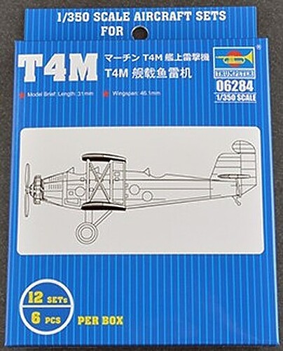 Trumpeter T4M BiPlane Torpedo Bomber Set (12/Bx) - Plastic Model Aircraft Kit