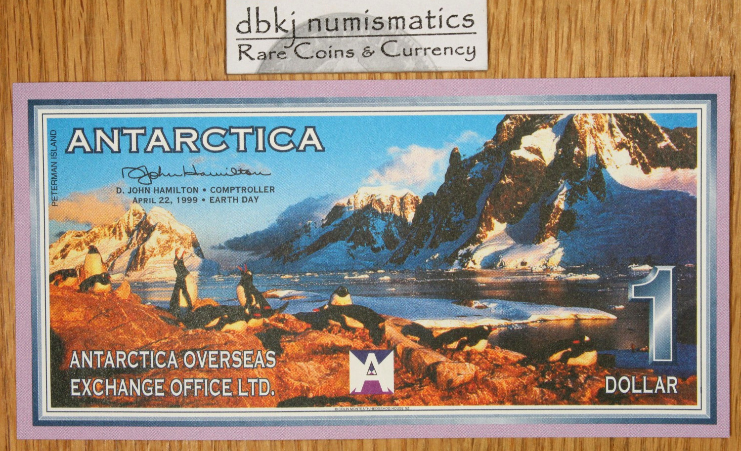 Antarctica - 1999 - $1 Dollar Banknote - Earth Day - Choice Uncirculated