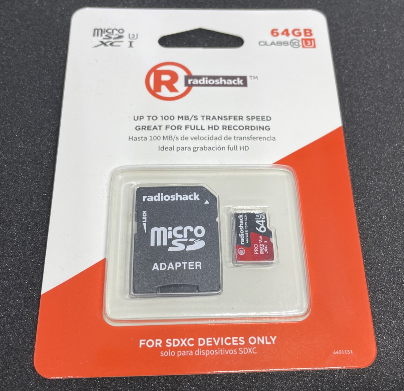 RadioShack Micro Sd Xc 64 Gb Class 10