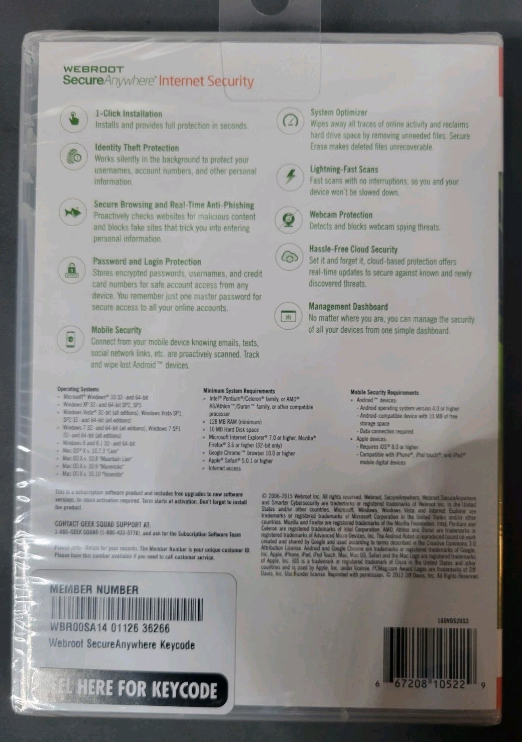 Webroot SecureAnywhere Internet Security - Full Version for Windows & Mac...