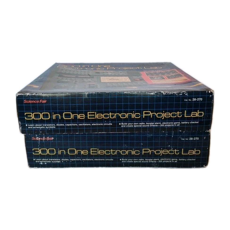 2 Radio Shack Electronic Project Lab 300 in One Kits 28-270 AS IS FOR PARTS Lot