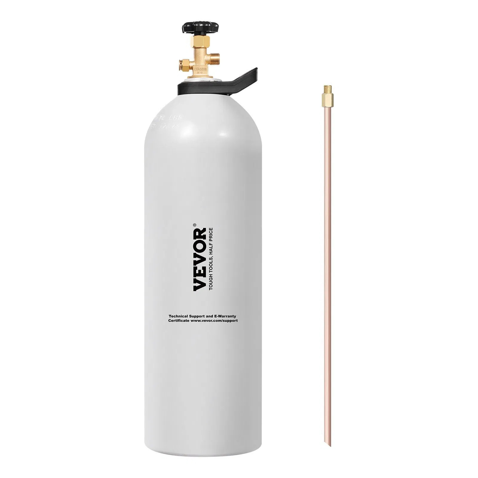 CO2 Tank, 20 lbs New Aluminum Alloy Cylinder, CO2 Air Tank with Light Spray Coat
