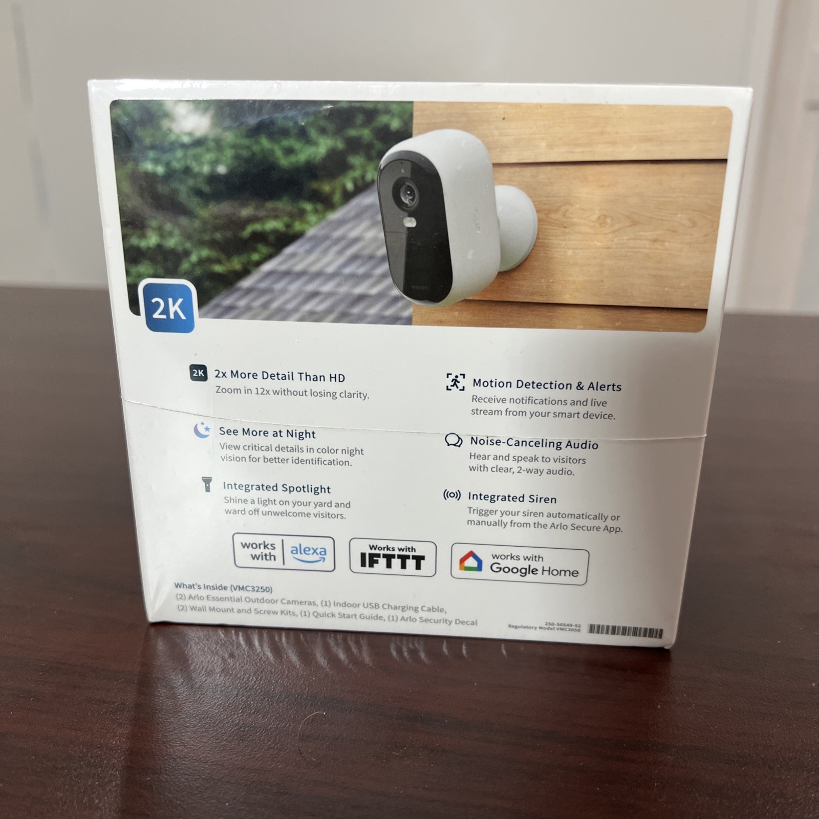 Arlo Essential Security Camera 2K Outdoor Indoor 2nd Gen Spotlight