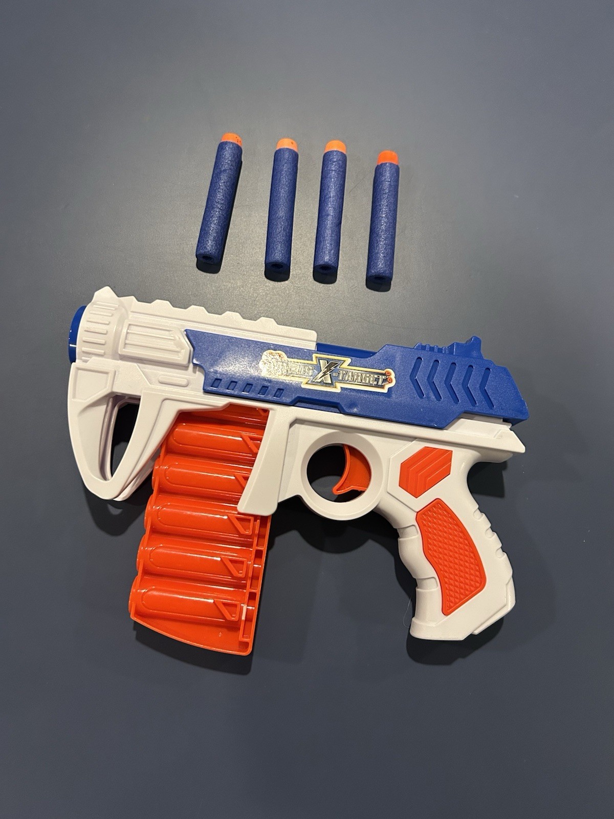 Focus X Target Foam Bullet Gun Kids Toy 6 Clip + 4 Bullets Dart Guns