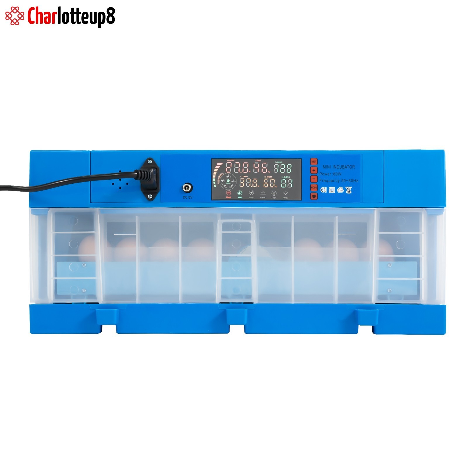 48 Eggs Digital Incubator with Fully Automatic Egg Turning Humidity Chicken Duck
