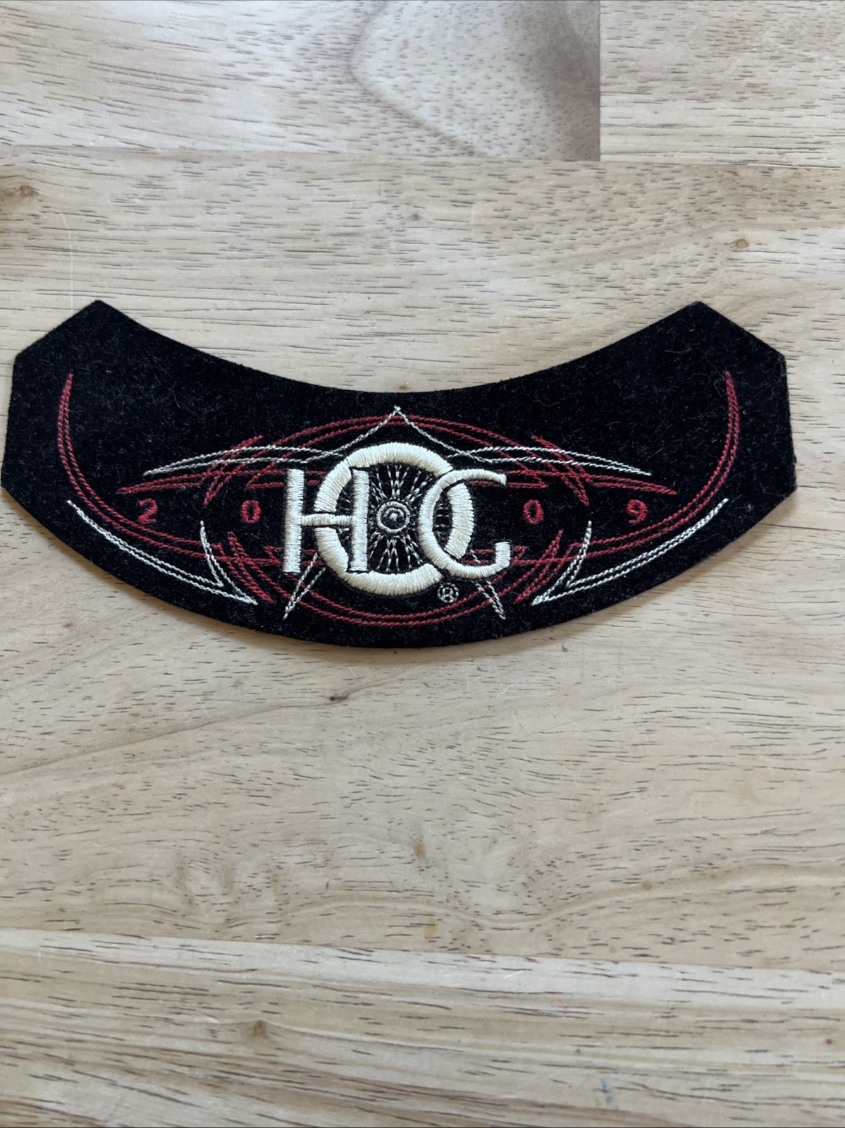 Hog Harley Owners Group Year 2009 Embroidered Patch Black Red