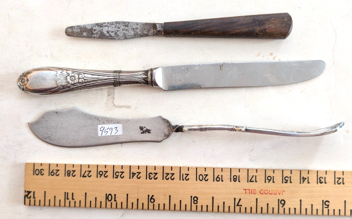 3 Different Fancy Butter Knives