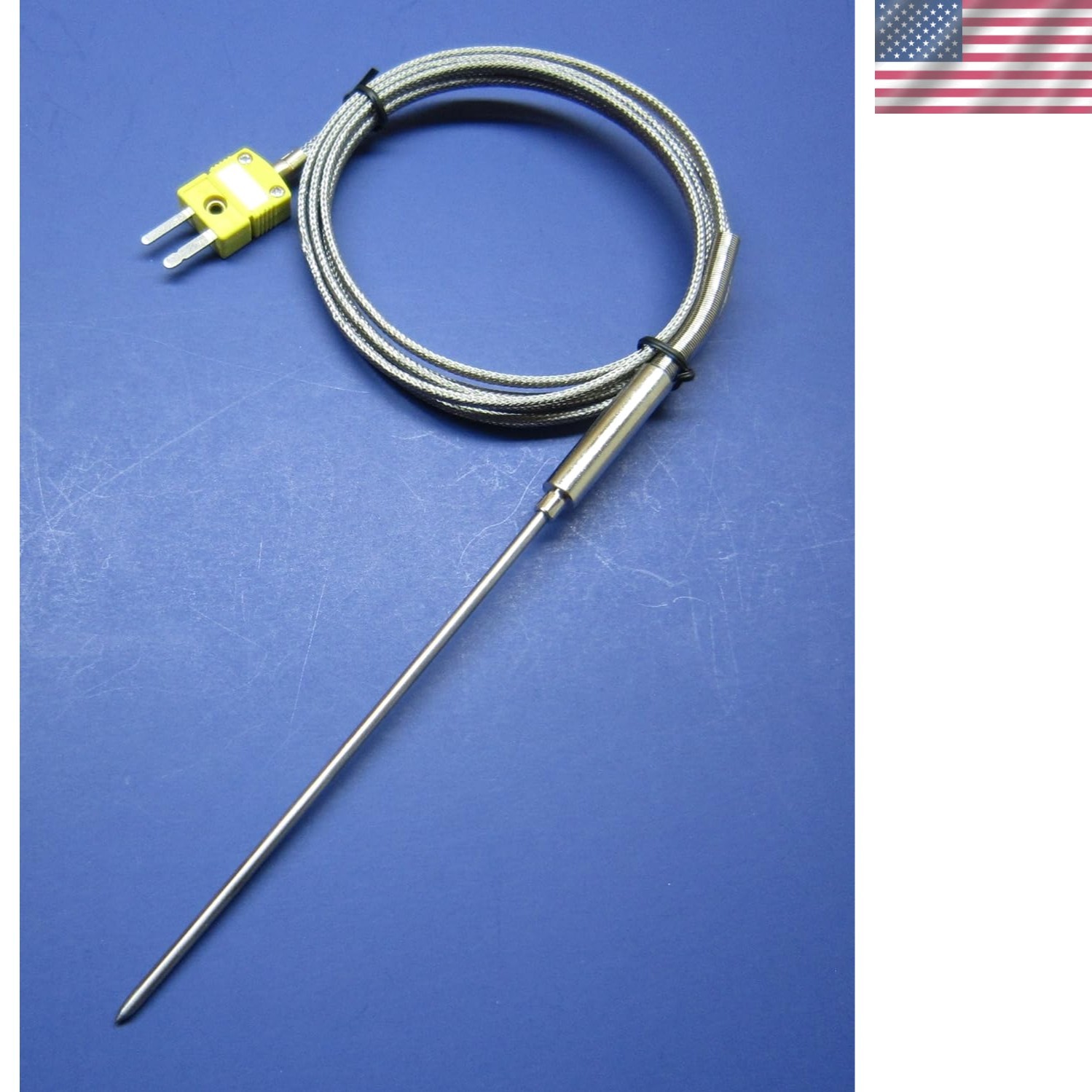 K-Type Thermocouple Sensor with High Temperature Stainless Steel Pointed Inse...
