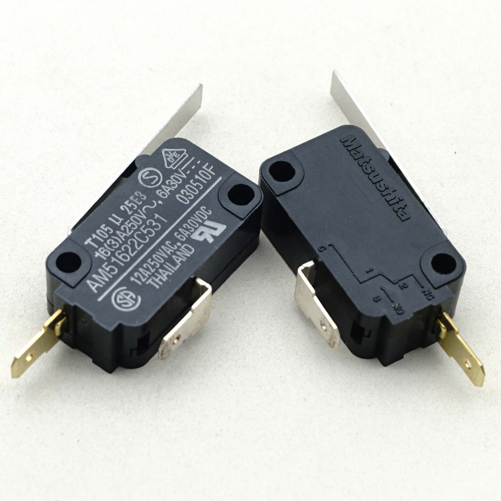 AM51622C531 Panasonic Micro Switch 12A 250VAC x 2PCS NEW