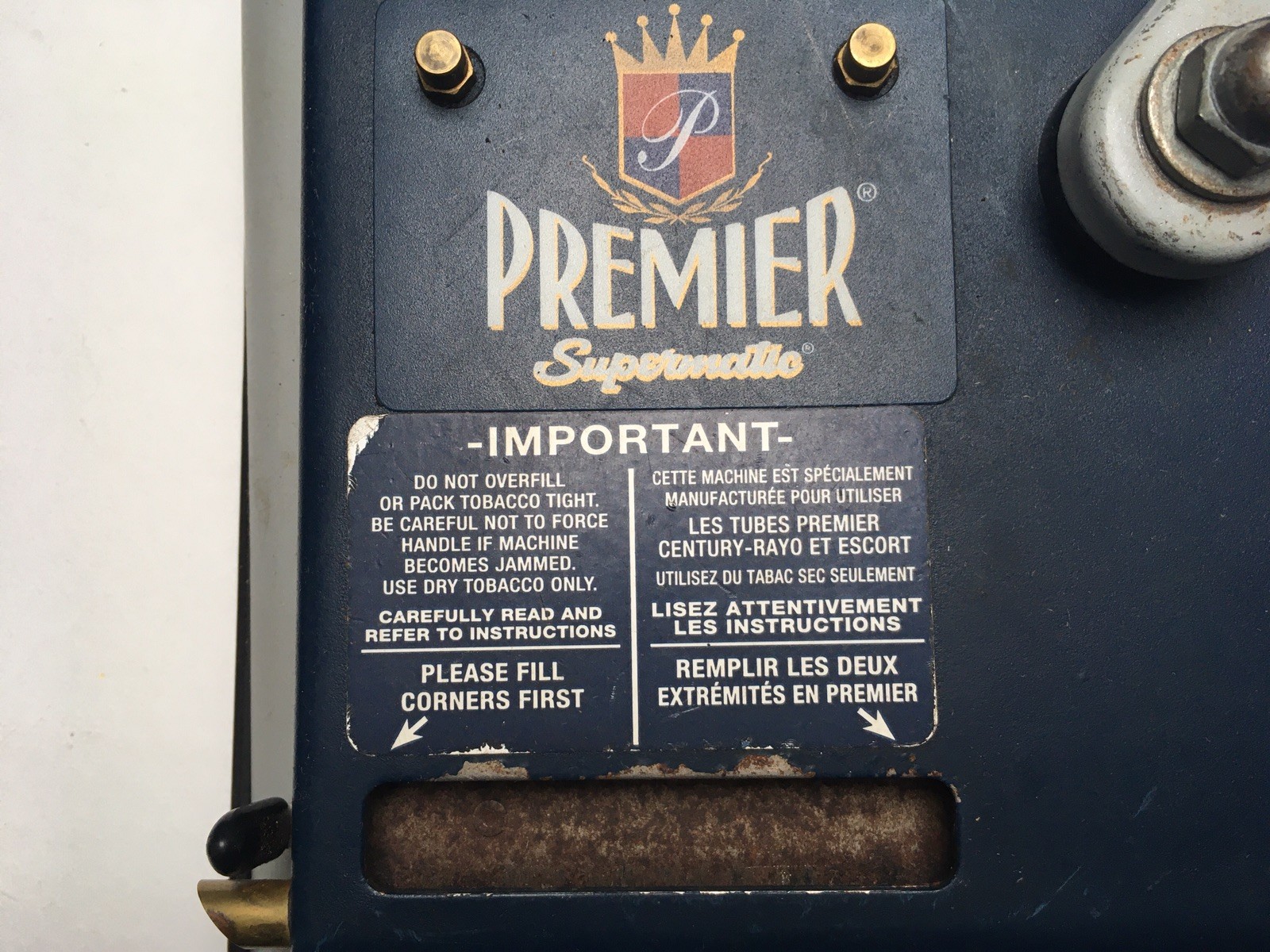 PREMIER Supermatic Cigarette Injector Machine