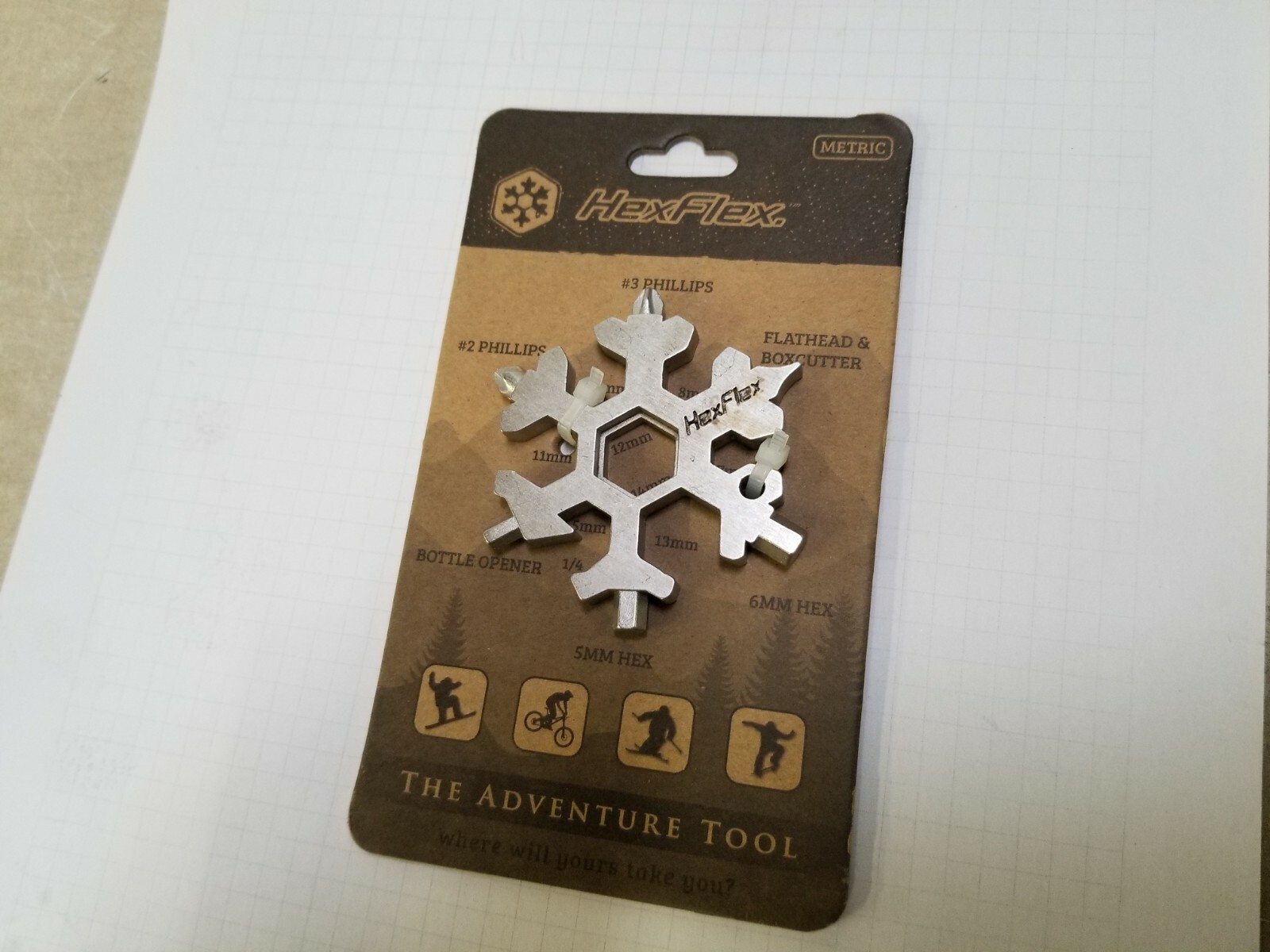 HexFlex Adventure Tool Metric Multi-Tool 15 in one  New!