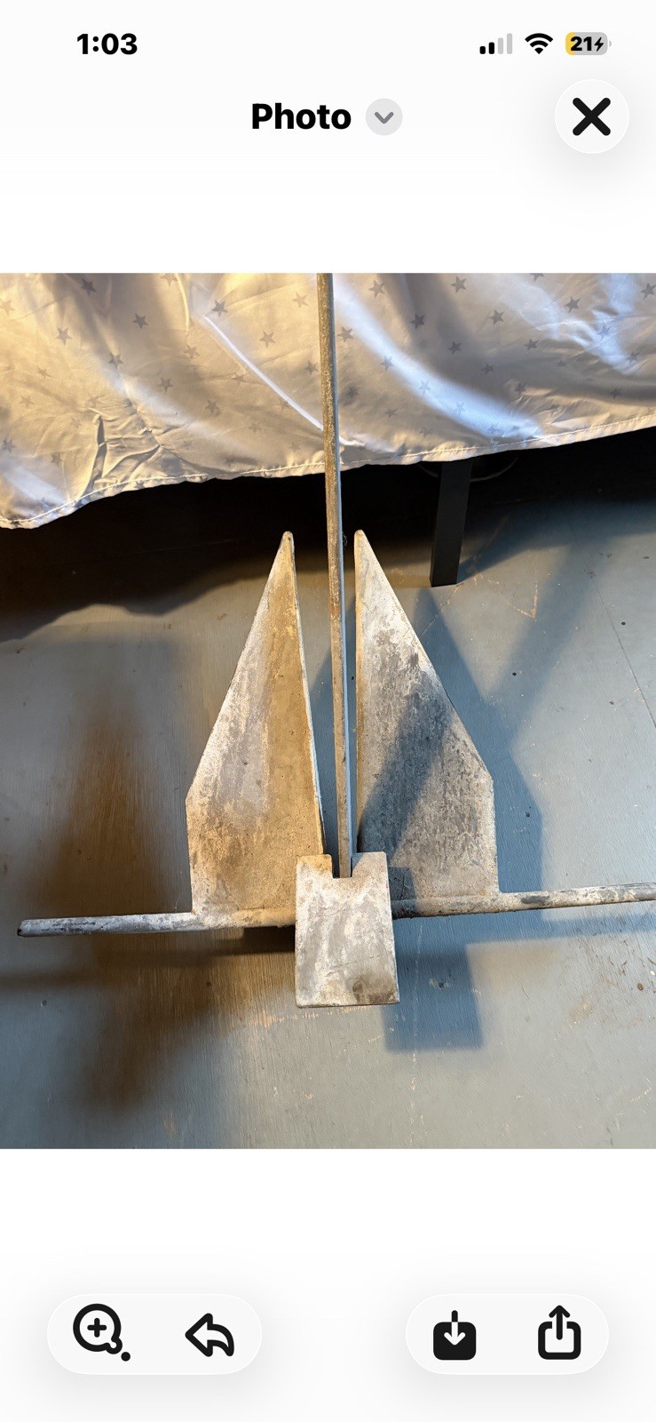 Boat Anchor Fluke Style 18 24x30 Hugh
