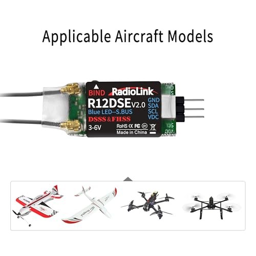R12DSE 2.4Ghz 12 Channels Micro RC Receiver SBUS/PPM Voltage Telemetry Long