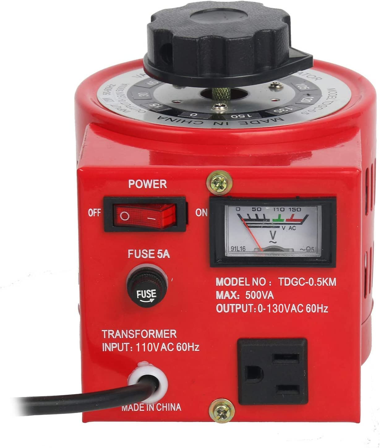 Auto Voltage Transformer AC Variable Voltage Converter Transformer 110VAC Input,