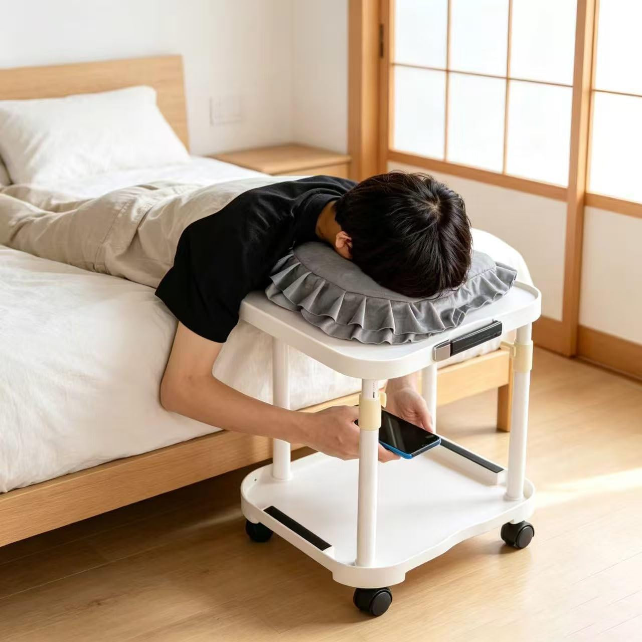 Adjustable Massage Headrest for Bed & Sofa, Perfect for Post-Surgery Comfort