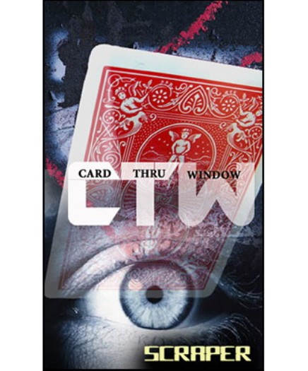 SCRAPER CARD THRU WINDOW (CTW)  - GAFF & INSTRUCTION - STAND UP MAGIC