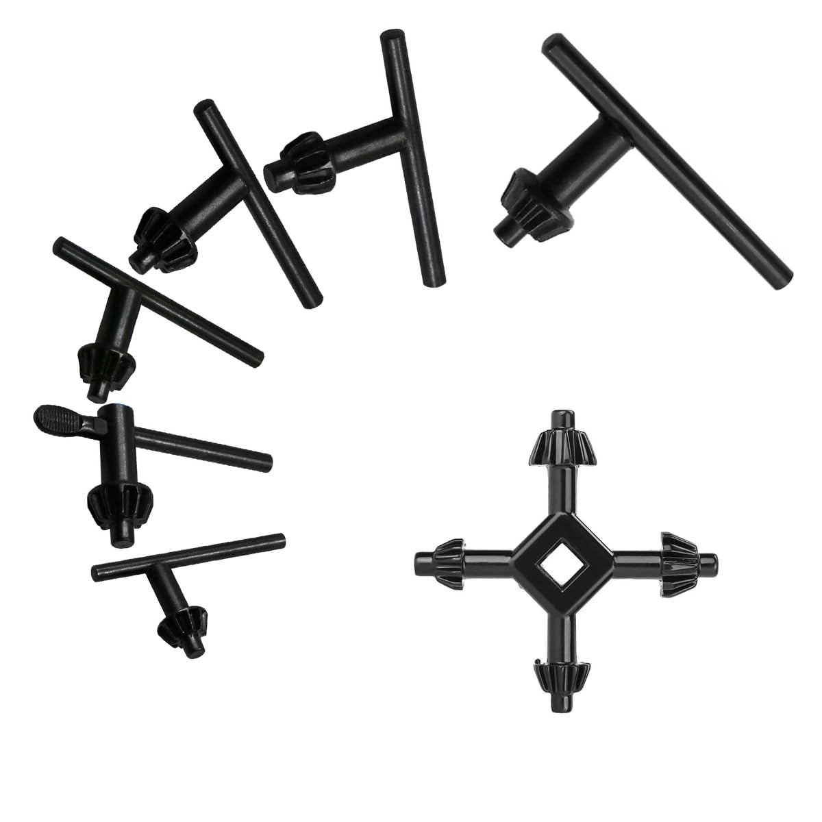 7 Pack Drill Chuck Key Set 1/4" 3/8" 1/2" 5/8" 3/4" 5/32'' 6 Sizes Clamping P...