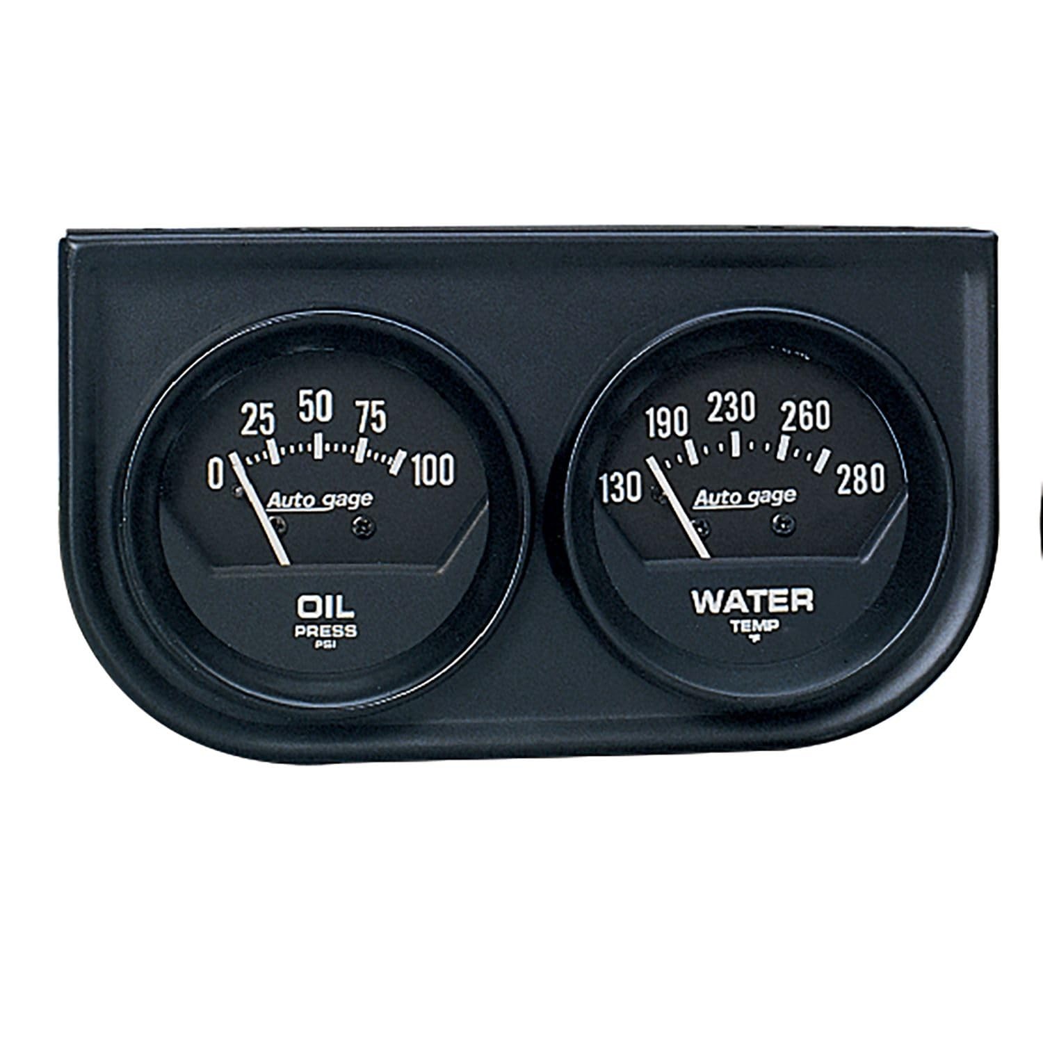 AUTO Meter 2345 Autogage Black Console Oil/Water Gauge No Size, Regular