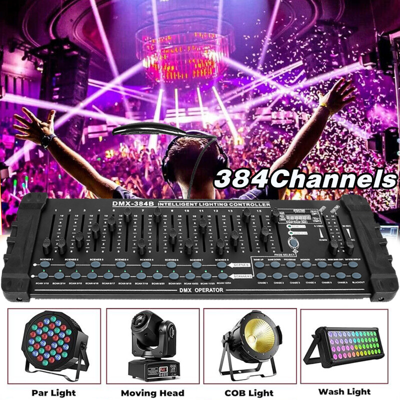 DMX512 384 Channels Controller Console for Stage Light Party DJ Disco KTV Party